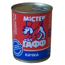 Вологий корм для дорослих собак Містер Гаффі з качкою в желе 340 г (4820184610392): Тип вологий корм