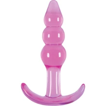 Анальная пробка Jelly Rancher T-plug Ripple, 7,6х3,2 см, розовый: Для кого Унисекс
