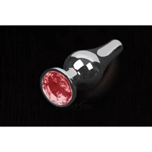 Пикантные Штучки, Серебристая анальная пробка с кристаллом - 12x4 см, красный: Для кого Унисекс