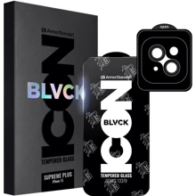 Защитное стекло для iPhone ArmorStandart Tempered Glass Supreme Plus Icon Black for iPhone 15 (ARM71137): Тип защиты экрана на экран