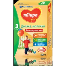 Milupa молочная смесь 600 г №3 молочко: Тип Детское молочко