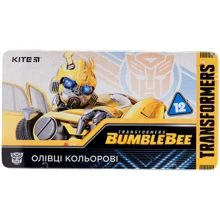 Олівці кольорові тригранні Kite Transformers BumbleBee Movie TF19-058, 12 шт., Мет. пенал: Тип кольорові