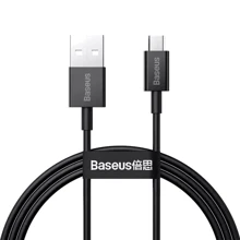 Кабель Baseus USB Cable to microUSB Superior Fast Charging 1m Black (CAMYS-01): Тип USB Cable - microUSB