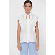 Блуза FashionUp BZ-1782C 42 біла з коротким рукавом: Сезон літо