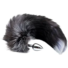 Анальний затор Alive Anal Pleasure Black And White Fox Tail M: Для кого унісекс