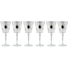 Набор для вина и воды Boss Crystal 6 бокалов, платина, серебро, золото, хрусталь (BCR6VINOPL): Производитель BOSS CRYSTAL