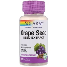 Solaray, Grape Seed Extract, 200 mg, 60 Vegetarian Capsules (SOR-66118): Форма випуску капсули