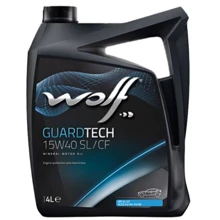 Моторное масло WOLF GUARDTECH 15W40 SL/CF 4L: Тип Минеральное