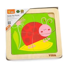 Дерев'яний міні-пазл Viga Toys Жук сонечко, 4 ел. (50140): Тип пазл