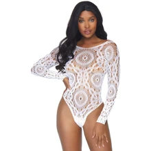 Боди Leg Avenue Snap crotch thong back teddy White M/L: Для кого Для женщин