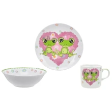 Детская посуда Limited Edition HAPPY FROGS Набор 3 предмета (C556): Материал керамика