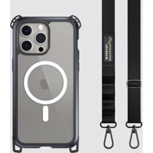 Чехол для iPhone SwitchEasy Odyssey Ultra M + Strap Rugged Utility MagSafe Case Metal/Black (MPH57P162EC23) for iPhone 15 Pro Max: Цвет черный