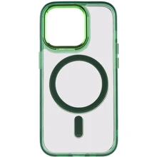 Чехол для iPhone Epik TPU Iris with MagSafe Green for iPhone 14: Цвет зеленый