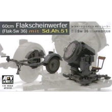 Прожектор AFV-Club GERMAN SW-36 SERCHLIGHT/WITH Sd.Ah.51 TRAILER AF35125: Виробник AFV-Club