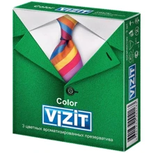 Презервативи латексні VIZIT Color кольорові ароматизовані №3: Тип Ароматизовані