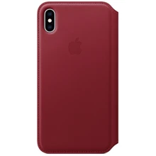 Чехол для iPhone Apple Leather Folio Case (PRODUCT) Red (MRX32) for iPhone Xs Max: Цвет красный