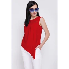 Блуза FashionUp BZ-1625B 44 красная без рукава: Сезон Лето