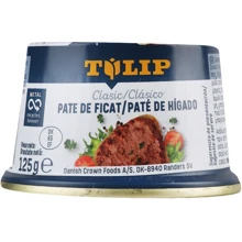 Паштет печеночный Classic Tulip 125 г (5762385062022): Вид мяса Свиная печень