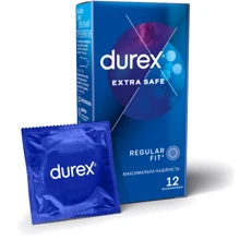 Презервативи латексні зі змазкою Durex №12 Extra Safe максимальна надійність: Тип Для максимального захисту