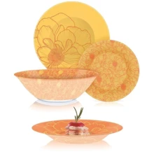 Столовий сервіз Luminarc Big Flower Orange 19 предметів (Q4858): Кількість персон 6