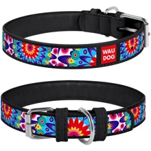 Нашийник WAUDOG Design з малюнком "Квіти" 12 мм 19-25 см чорний (37591): Виробник WAUDOG