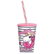 Дитячий стакан із трубочкою HEREVIN Unicorn 0.34 л (161914-003P): Матеріал пластик