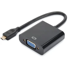 Адаптер Digitus Adapter microHDMI to VGA Black (DA-70460): Інтерфейс підключення microHDMI