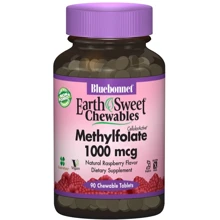 Bluebonnet Nutrition Methylfolate 1000 mcg, Natural Raspberry Flavor, 90 Chewable Tablets (BLB0455): Тип Витамин B