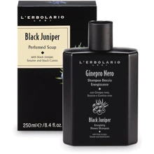 L'Erbolario Black Juniper Perfumed Shower Shampoo Шампунь-гель для душа Черный Можжевельник 250 ml: Назначение Ароматизация, Очищение, Питание