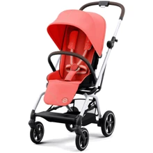 Прогулочная коляска Cybex Eezy S Twist+ 2 SLV Hibiscus Red с бампером: Тип коляски Прогулочная