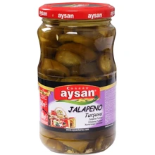 Перець гострий консервований Aysan Халапеньо 370 г (8694205001751): Вага нетто 370 г