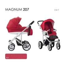 Універсальна коляска 2 в 1 Bebetto Magnum (207) червоний, (біла рама): Тип коляски універсальна коляска (2-в-1)