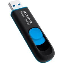 USB-флешка ADATA 512GB UV128 USB 3.2 Black/Blue (AUV128-512G-RBE): Стандарт USB USB 3.2