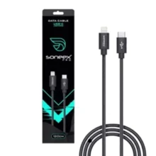 Кабель Soneex Cable USB-C to Lightning Pro Elite 1.2m Black: Тип USB-C - Lightning