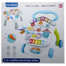 Каталка-ходунки Kids Melody Первые шаги зелено-голубая (6606B): Цвет голубой