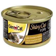 Влажный корм GimCat Shiny Cat для кошек тунец с креветки и солодом 70g (4002064413259): Тип Консервы