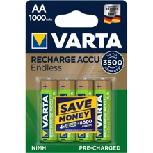 Varta AA Rechargeable Accu 1000mAh * 4 (56666101404): undefined undefined