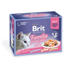 Влажный корм для кошек Brit Premium Cat pouch Семейная тарелка в желе 12x85 г (8595602519408): Тип паучи