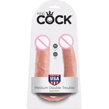 Pipedream Cock U-shape Double Trouble M - двойной фаллоимитатор, 34x3.3 см, телесный: Назначение Для двойного проникновения