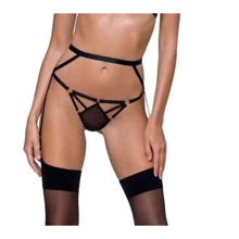 Пояс-стрепы с подвязками для чулок MEGGY GARTER BELT black L/XL - Passion Exclusive: Для кого Для женщин
