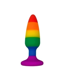 Анальная пробка Wooomy Hiperloo Silicone Rainbow Plug S: Для кого Унисекс