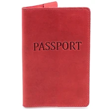 Обложка для документов DNK Leather красная (DNK-Pasport-Hcol-H): Пол Унисекс