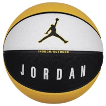 Мяч для игры Nike Air Jordan Ultimate 2.0 8P Deflated баскетбольный белый, черный, желтый Уни 7 (J.100.8254.153.07): Вид Баскетбольные