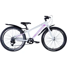Велосипед AL 24" Discovery QUBE Vbr рама-11.5" з крилом Pl 2024 біло-рожевий (м) (OPS-DIS-24-359): Діаметр коліс, дюймів 24