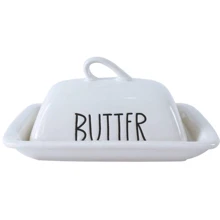 Масленка Limited Edition Butter 19.2 см с крышкой белая (JH4879-2): Тип масленка с крышкой