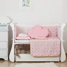 Постельный комплект 6 эл. Twins Dolce Insta 4075-D-508, Сердечки, розовый: Тип постельный комплект