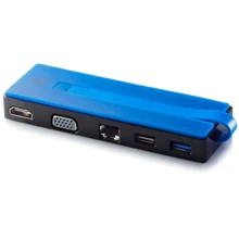 Адаптер HP Adapter Travel USB-C to USB+USB 3.0+Ethernet+VGA+HDMI (T0K29AA): Колір синій
