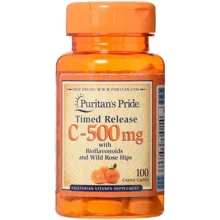 Puritan's Pride Vitamin C-500 mg with Rose Hips Time Release-100 Caplets: Тип вітамін C