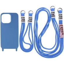 Чехол для iPhone TPU Case two straps California Cosmos Blue for iPhone 11: Цвет синий