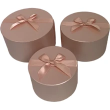 Коробка Подарочные коробки UFO Набор 3 шт PINK круг. (W2857): undefined undefined